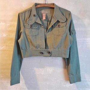 Army Green Cropped Jacket